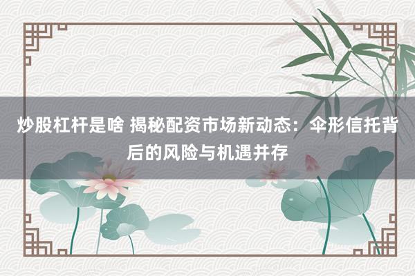 炒股杠杆是啥 揭秘配资市场新动态：伞形信托背后的风险与机遇并存